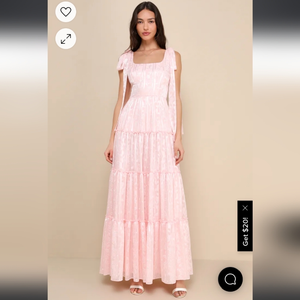 Lulu's Pink Maxi Dress 🩷